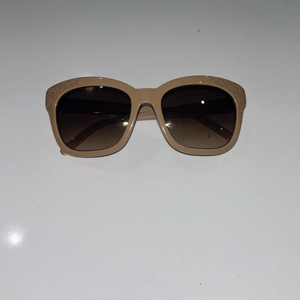 Chloe Cat Eye Women’s Suzanna Studded Sunglasses in Nude - Picture 2 of 8